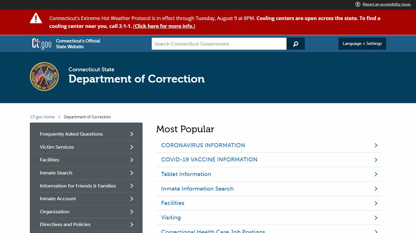 Connecticut Department of Correction